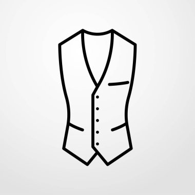 yelek simgesi. düz tasarım