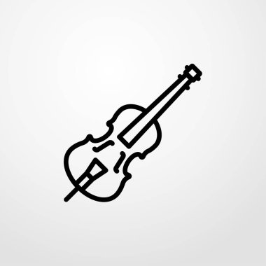 Viola simgesi. düz tasarım