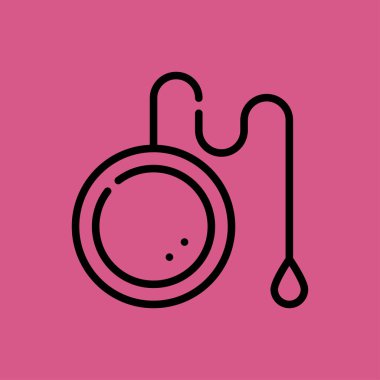 yoyo simgesi. düz tasarım