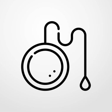 yoyo simgesi. düz tasarım