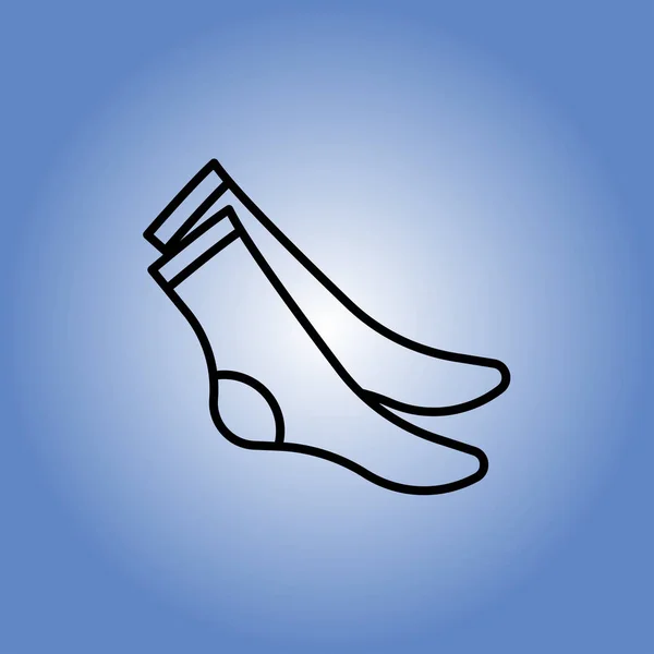 Κάλτσες εικονίδιο. επίπεδη σχεδίαση — Διανυσματικό Αρχείο
