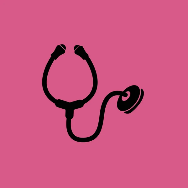 Stethoscope icon. flat design — Stock Vector