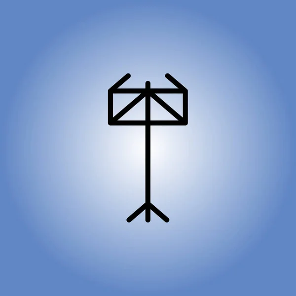 Ícone de suporte de música. design plano — Vetor de Stock