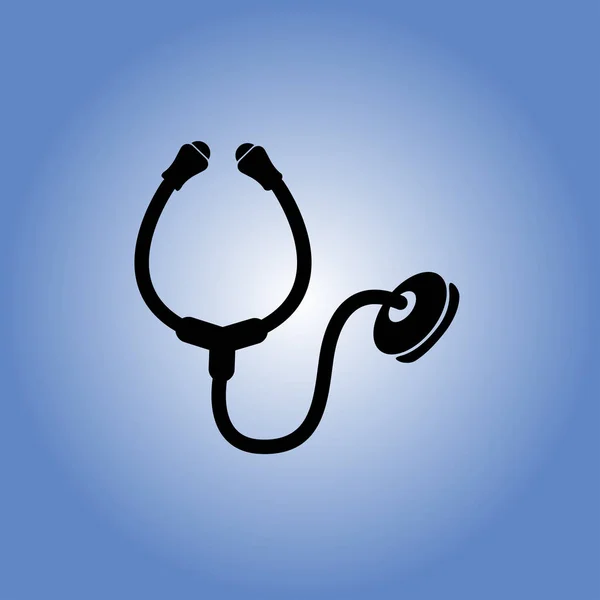 Stethoscope icon. flat design — Stock Vector
