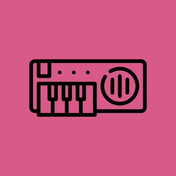 Synthesizer icon. flat design — Stock Vector