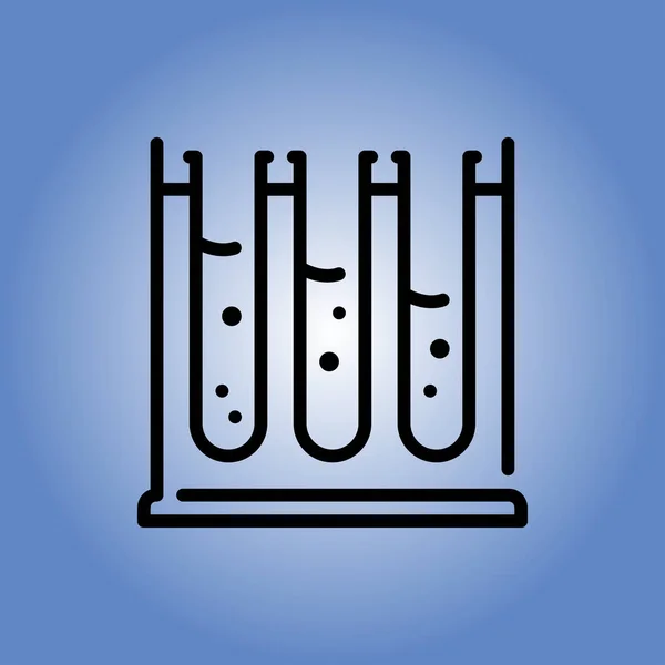 Icono de tubos de ensayo. diseño plano — Archivo Imágenes Vectoriales