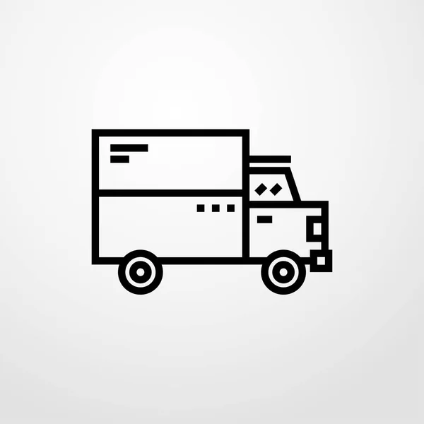 Icona del camion. design piatto — Vettoriale Stock