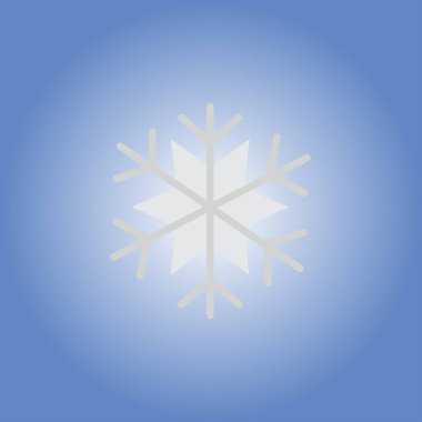 Kar Tanesi ikonu. düz dizayn