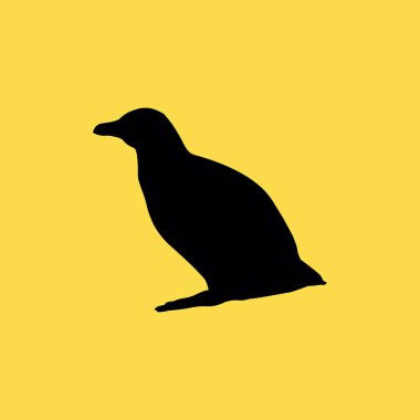 Penguen simgesi. düz simgesi illüstrasyon izole işareti simgesi