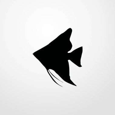 skaler balık simgesi. düz simgesi illüstrasyon izole işareti simgesi