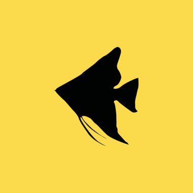 skaler balık simgesi. düz simgesi illüstrasyon izole işareti simgesi