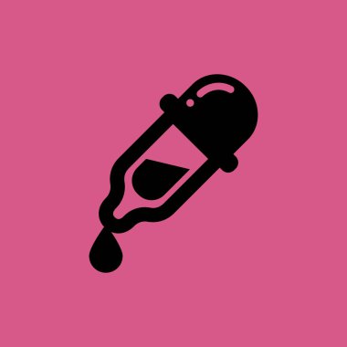 pipet simgesi. düz tasarım