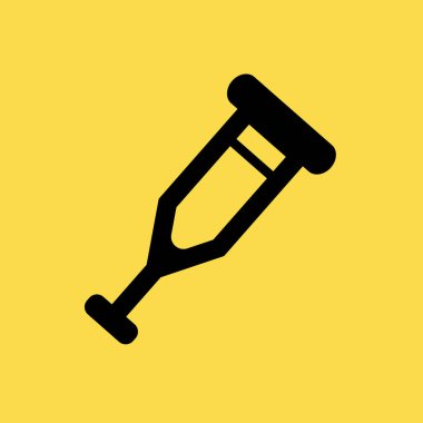 koltuk değneği simgesi. düz tasarım