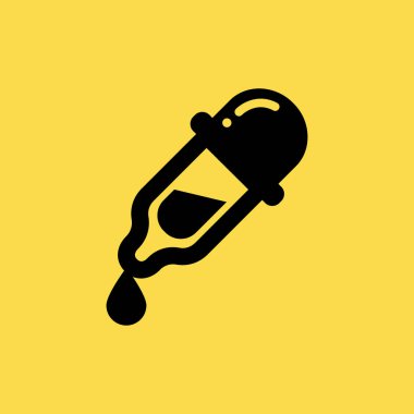 pipet simgesi. düz tasarım