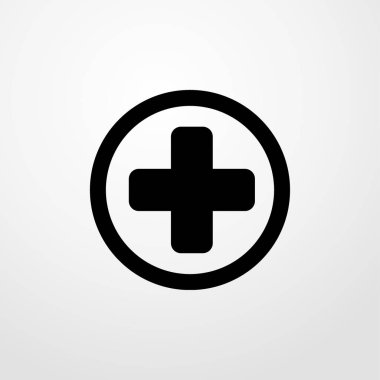 hastane tıbbi işareti simgesi. düz tasarım