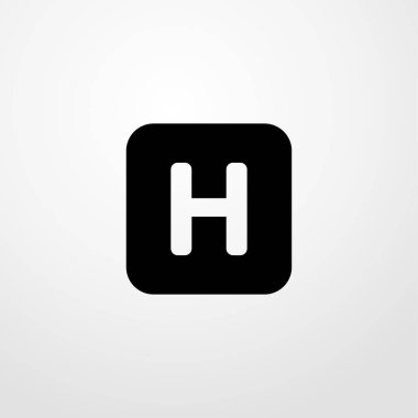 Hastane mektup işareti simgesi. düz tasarım