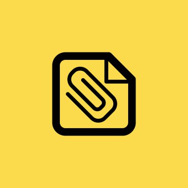 ataç simgesi belgeyle. düz tasarım