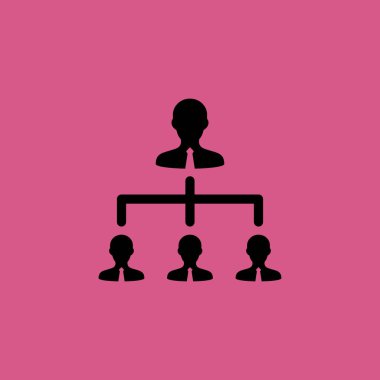 hiyerarşi düzeylerini simgesi. düz tasarım