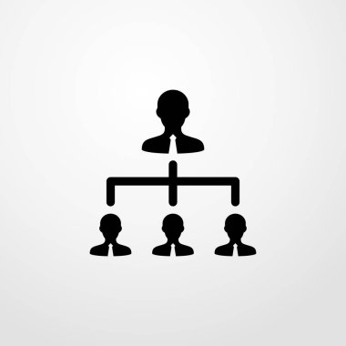 hiyerarşi düzeylerini simgesi. düz tasarım