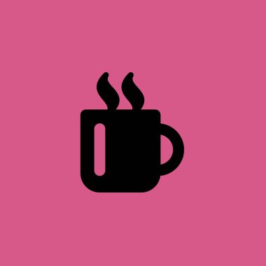 sıcak bir fincan kahve simgesi. düz tasarım