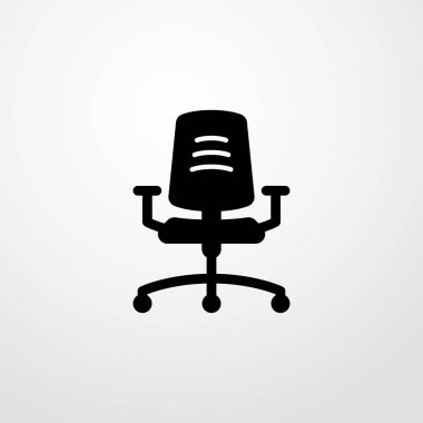 ofis sandalye simge. düz tasarım