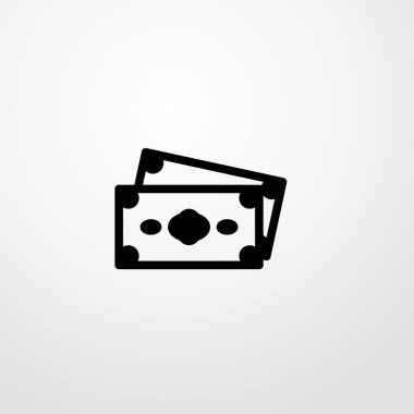 Para simgesi illüstrasyon izole vektör işareti simgesi vektör