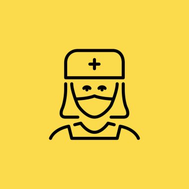 Hemşire simgesi illüstrasyon izole vektör işareti simgesi