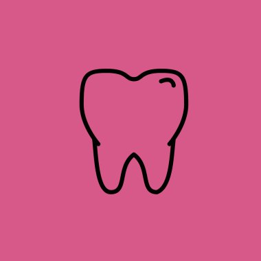 Diş simgesi illüstrasyon izole vektör işareti simgesi