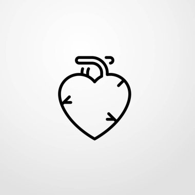 Erkekler simgesi illüstrasyon izole vektör işareti simgesi kalp