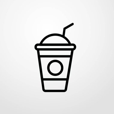 fincan suyu simgesi illüstrasyon izole vektör işareti simgesi