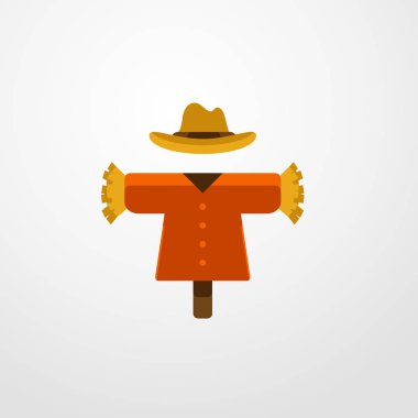 Korkuluk simgesi illüstrasyon izole vektör işareti simgesi