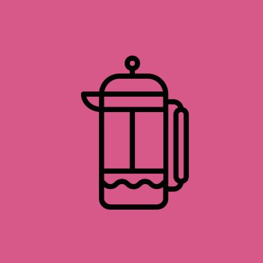 Çaydanlık simgesi illüstrasyon izole vektör işareti simgesi