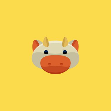 İnek simgesi illüstrasyon izole vektör işareti simgesi