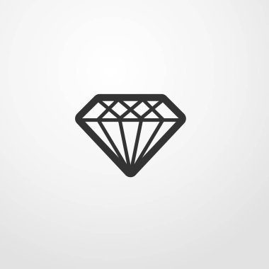 Elmas simgesi illüstrasyon izole vektör işareti simgesi