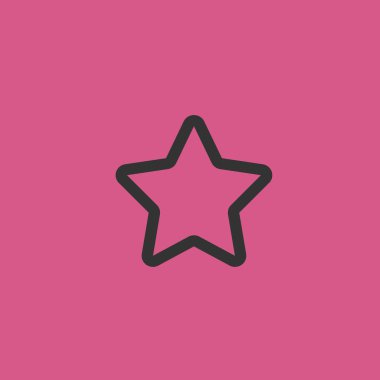 Yıldız simgesi gösterimi izole vektör işareti