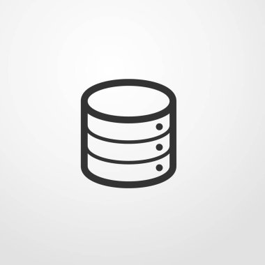 veritabanı simgesini illüstrasyon izole vektör işareti simgesi