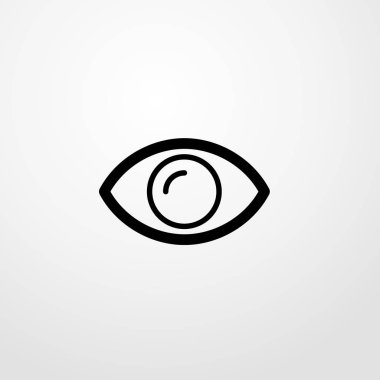 Göz simgesi illüstrasyon izole vektör işareti simgesi