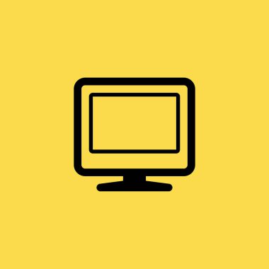 Monitör simgesini illüstrasyon izole vektör işareti simgesi