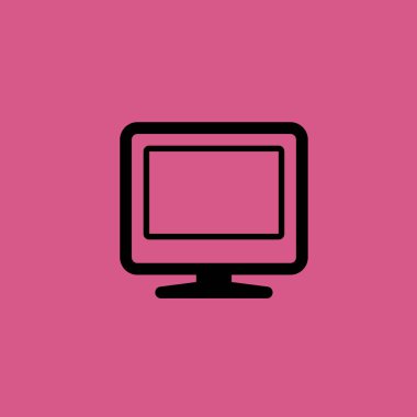 Monitör simgesini illüstrasyon izole vektör işareti simgesi