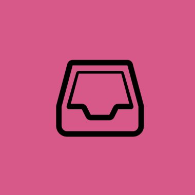 gelen kutusu simgesini illüstrasyon izole vektör işareti simgesi