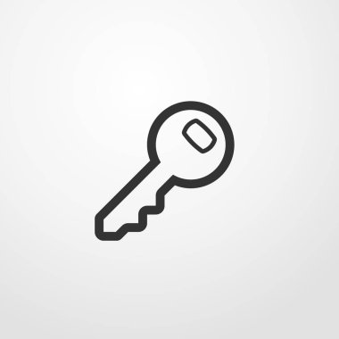 Anahtar simgesi illüstrasyonu izole vektör işareti