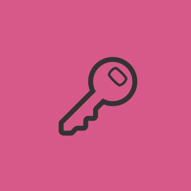 Anahtar simgesi illüstrasyonu izole vektör işareti