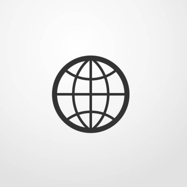 Küre simgesi illüstrasyon izole vektör işareti simgesi