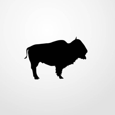 Buffalo simgesi illüstrasyon izole vektör işareti simgesi