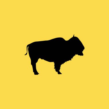 Buffalo simgesi illüstrasyon izole vektör işareti simgesi