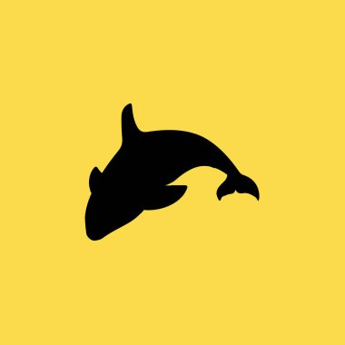 Orca simgesi illüstrasyon izole vektör işareti simgesi