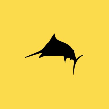 Balık simgesi illüstrasyonu izole vektör işareti