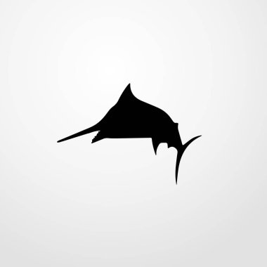 Balık simgesi illüstrasyonu izole vektör işareti