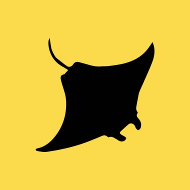 Manta ray simgesi illüstrasyon izole vektör işareti simgesi