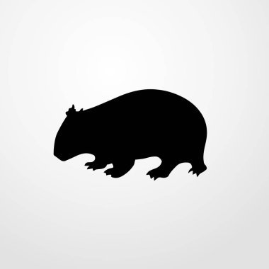 Wombat simgesi illüstrasyon izole vektör işareti simgesi